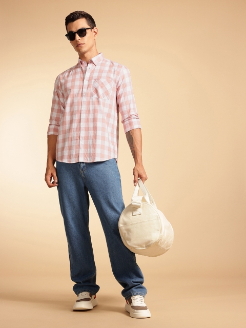 French Connection Buffalo Check Button-Down Collar Pure Cotton Casual Shirt - Image 6