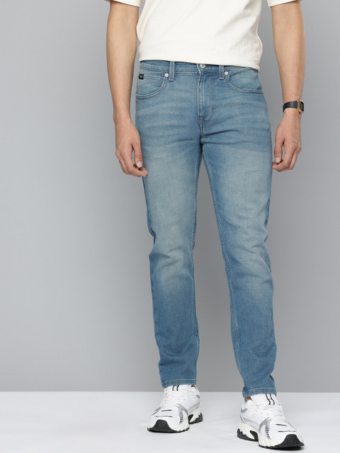 Flying Machine Men Slash Slim Tapered Fit Mid-Rise Light Fade Stretchable Jeans