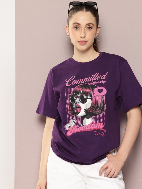 Dillinger Women Oversized Printed Tshirt