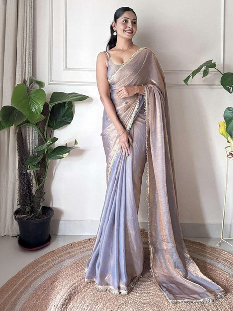 Mitera Sequinned Tissue Saree
