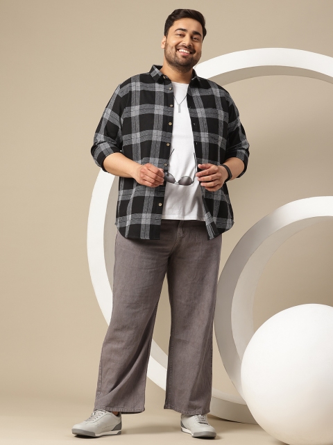 Sztori Plus Size Premium Checked Pure Cotton Casual Shirt - Image 6