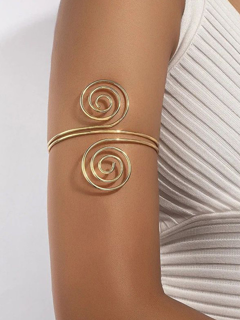 Shining Diva Fashion Gold-Plated Armlet Bracelet