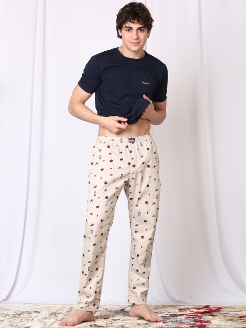 Pepe Jeans Printed Cotton Lounge Pants