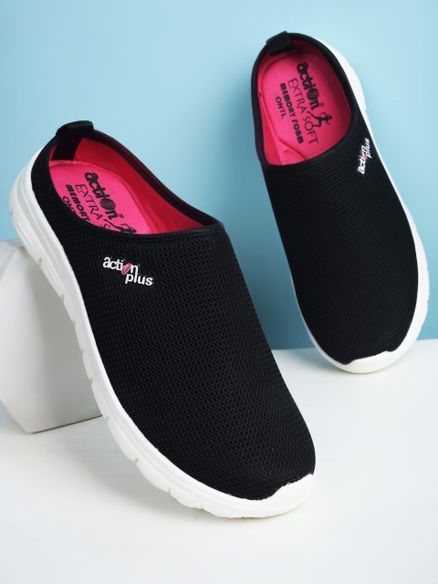 Action Women Woven Design Round Toe Mule Sneakers