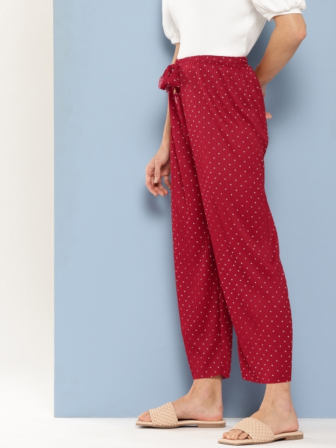 Aarika Women Polka Dot Printed Palazzos - Image 2