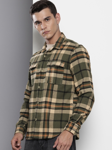 The Indian Garage Co Pure Cotton Checked Casual Shirt - Image 4