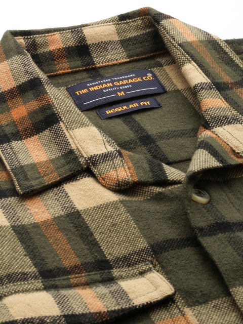 The Indian Garage Co Pure Cotton Checked Casual Shirt - Image 2