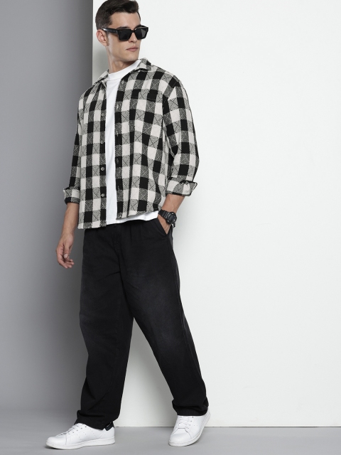 The Indian Garage Co Pure Cotton Textured Checks Opaque Relaxed Fit Casual Shirt - Image 6