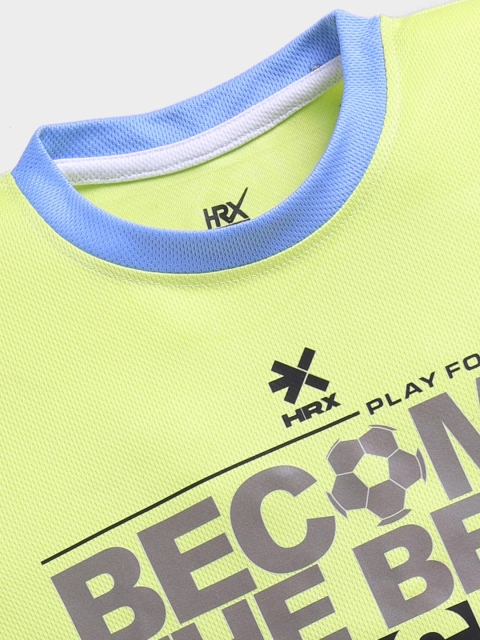 HRX by Hrithik Roshan Boys Typography Printed Rapid Dry Sports T-shirt - Image 3