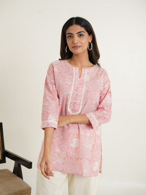 GOODHAND Floral Printed Pure Cotton Kurti - Image 7