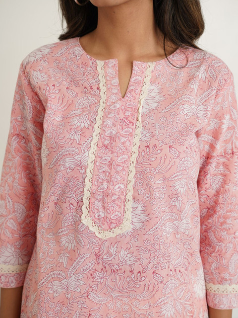 GOODHAND Floral Printed Pure Cotton Kurti - Image 3