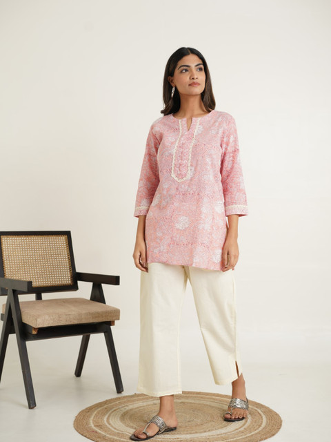 GOODHAND Floral Printed Pure Cotton Kurti - Image 5