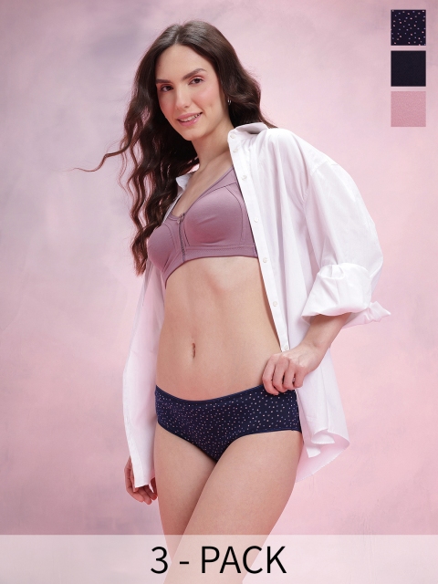 DressBerry Pack Of 3 Assorted Hipster Briefs