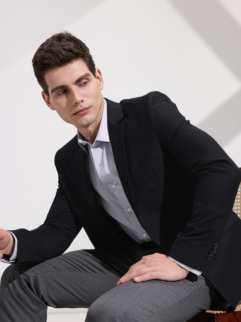 INVICTUS Men Slim-Fit Single-Breasted Smart Casual Blazer