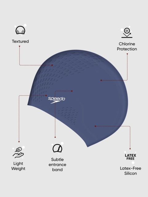 Speedo Bubble Active+ Chlorine Resistant Swim Cap - Image 4