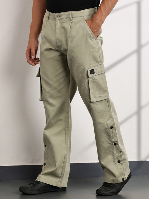 Thomas Scott Men Smart Easy Wash Cargos Trousers