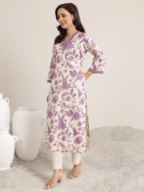 PHYSIL Women Floral Embroidered Floral Kurta - Image 4
