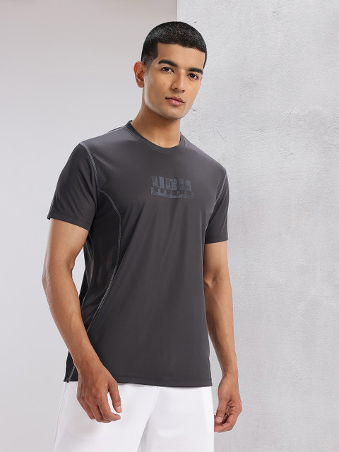 HRX by Hrithik Roshan Brand Logo Printed Rapid-Dry Training T-shirt - Image 3