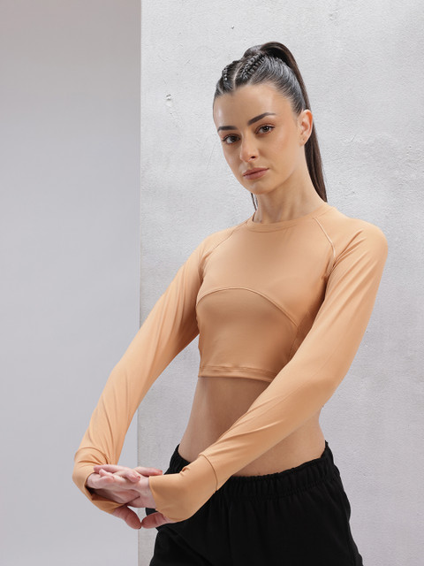 HRX by Hrithik Roshan Thumbhole Detail Rapid-Dry Slim Fit Training T-shirt