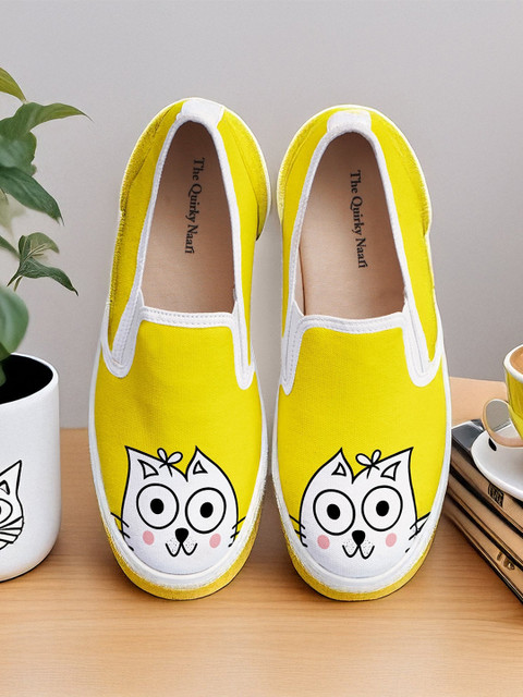 THE QUIRKY NAARI Women Printed Slip-On Sneakers