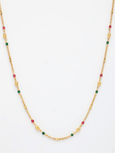 Anouk Women Gold-Plated Artificial Beads Minimal Chain - Image 2