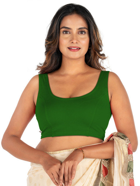 Abhi Women U-Neck Sleeveless Saree Blouse