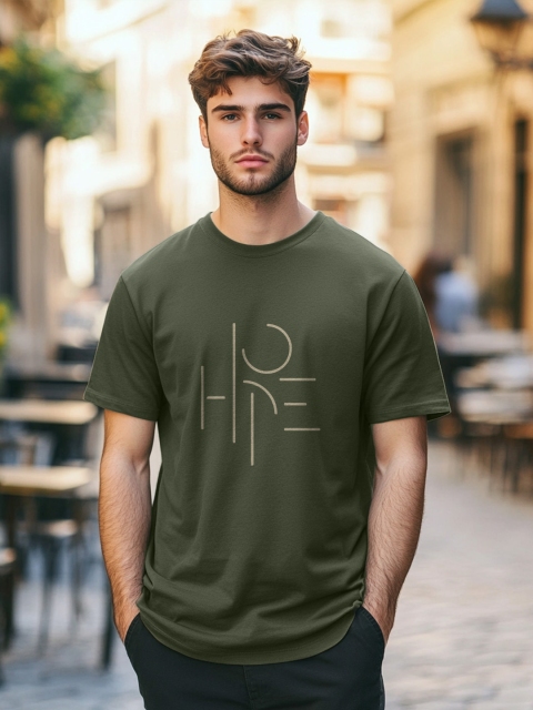NOBERO Men Typography Printed T-shirt