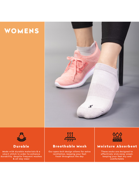 Supersox Women Pack Of 3 Printed Ankle Length Sports Socks - Image 7