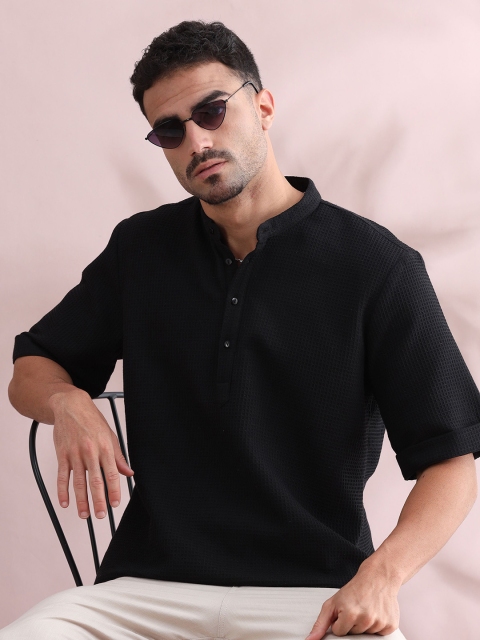 FILORI STUDIO Men Checked Kurta