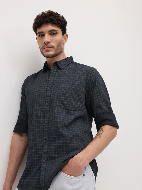 The Roadster Life Co. Pure Cotton Checked Casual Shirt