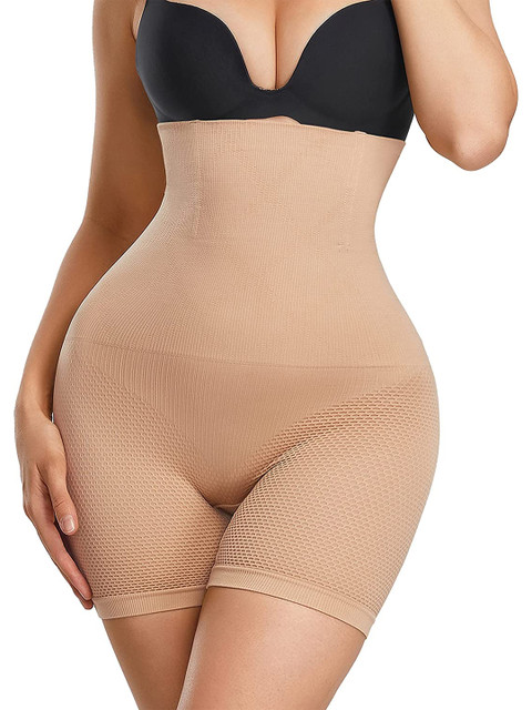 PLUMBURY Seamless High Waist Tummy Tucker & Thigh Shapewear