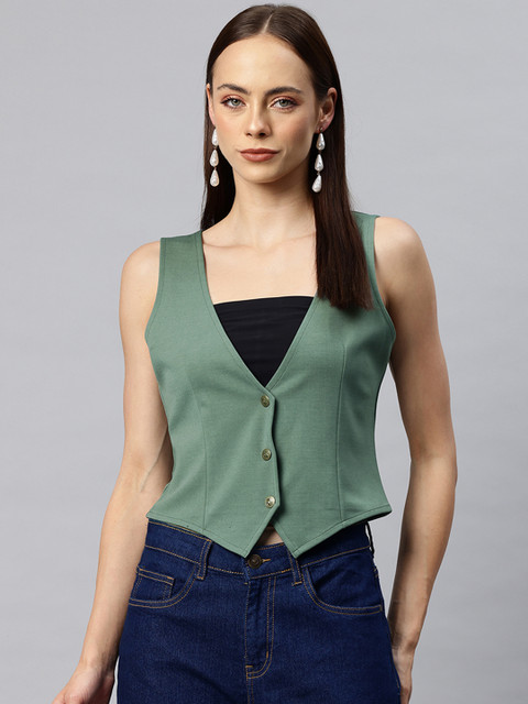 Cottinfab Solid V-Neck Waistcoat