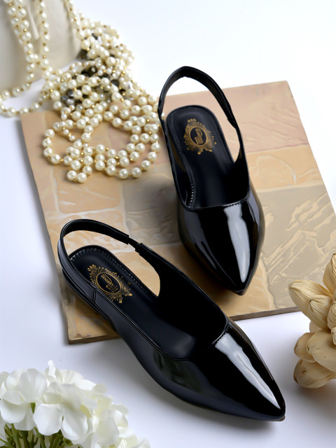 Shoetopia Women Pointed Toe Slingback Flats