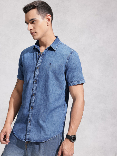 WROGN Pure Cotton Chambray Casual Shirt - Image 4