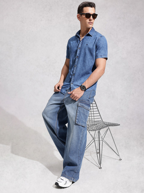 WROGN Pure Cotton Chambray Casual Shirt - Image 6