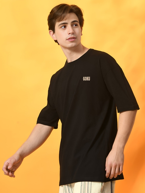 BDSQUARE Men Dragon Ball Z Graphic Printed Round Neck Cotton Oversized T-shirt - Image 4