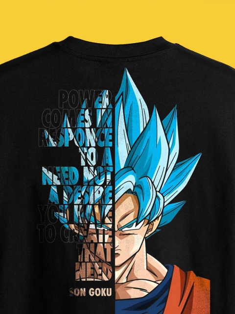 BDSQUARE Men Dragon Ball Z Graphic Printed Round Neck Cotton Oversized T-shirt - Image 6
