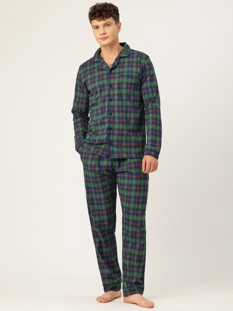 Nite Flite Men Checked Night suit