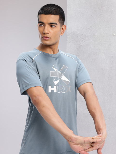 HRX by Hrithik Roshan Brand Logo Print Rapid-Dry Training T-shirt