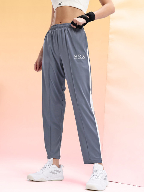 HRX by Hrithik Roshan Women Brand Logo Detail Rapid-Dry Cropped Running Track Pants