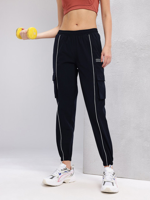 HRX by Hrithik Roshan Men Piping Detail Cargo-Style Training Joggers