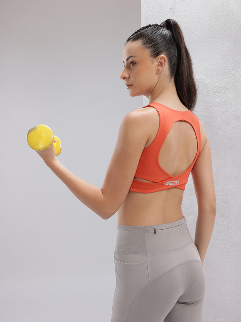 HRX by Hrithik Roshan Lightly Padded Styled-Back Training Bra