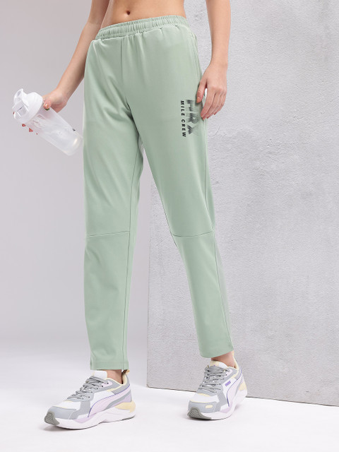 HRX by Hrithik Roshan Women Brand Logo Printed Mid-Rise Running Track Pants