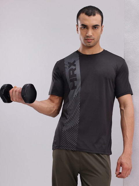 HRX by Hrithik Roshan Men Brand Logo Printed Rapid-Dry Training T-shirt