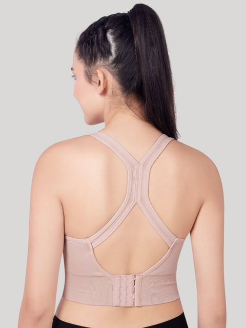 PLUMBURY Women Workout Full Coverage Everyday Lightly Padded Sports Seamless Bra