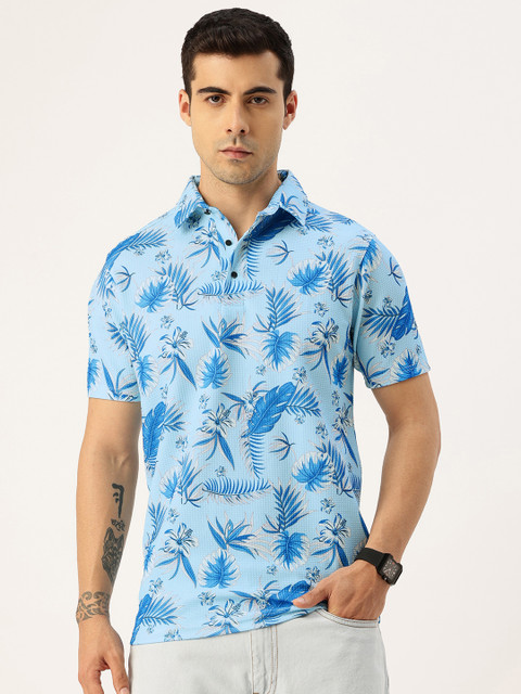 FIFTY TWO Tropical Printed Polo Collar T-shirt