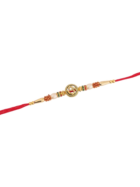 Voylla Devotional Om Beaded Thread Rakhi With Roli Chawal - Image 3