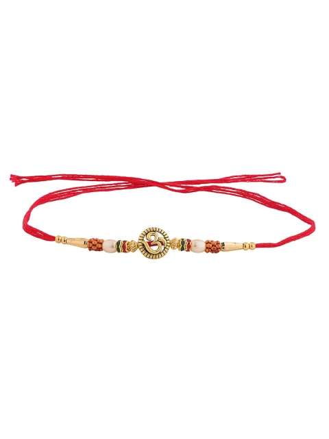 Voylla Devotional Om Beaded Thread Rakhi With Roli Chawal - Image 4