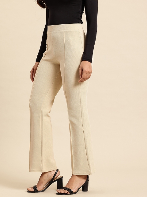 FITHUB Women Loose Fit High-Rise Trousers
