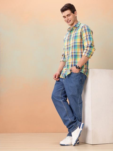 Mast & Harbour Pure Cotton Checked Casual Shirt - Image 6